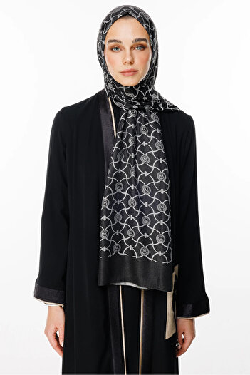 Mooncorn Marrakech Pattern Reversible Shawl Black-Black