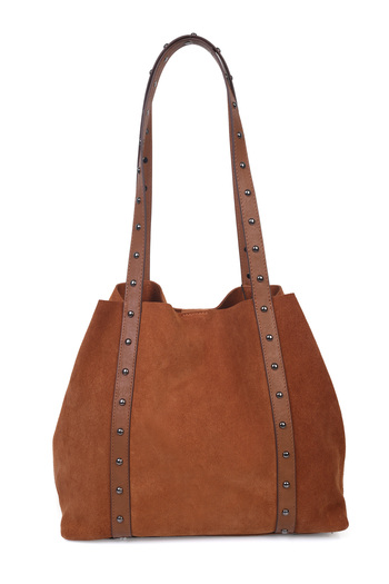 Ysmn Genuine Leather Suede Staple Detailed Women's Shoulder Bag Yc 012075 Hsd