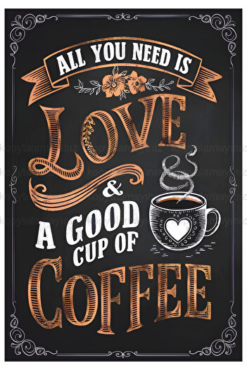 Hayat Poster Cup Coffee Home Decoration Cafe Kitchen Painting Retro Wood Poster