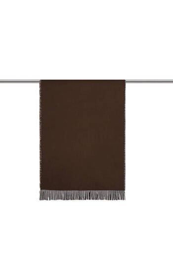 Bursa İpek Brown Double Sided Winter Shawl
