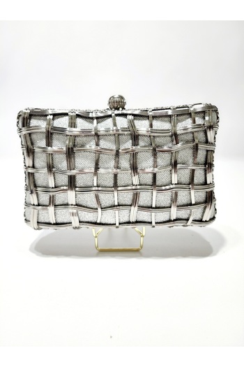 OUEEN ELİZABETH Bride-After Party Silver Metal Case Women's Evening Dress Hand-Shoulder Bag