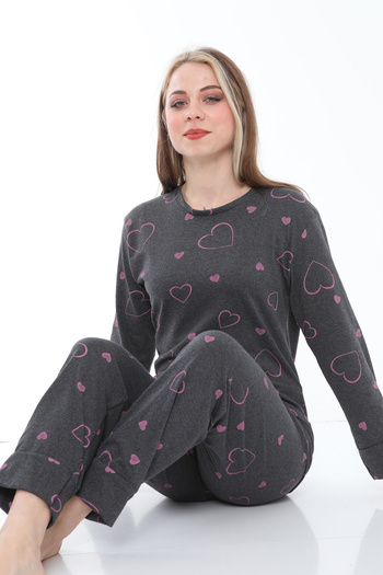 FAMES PİJAMA Long Sleeve Summer Pijamas Suit