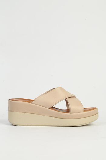 Pierre Cardin Beige Women's Heeled Slippers Pc-54625