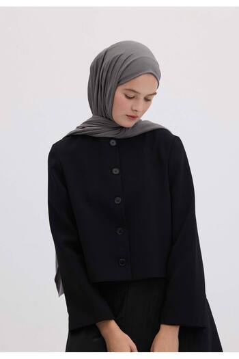 Fresh Bamboo Combed Shawl Dark Gray