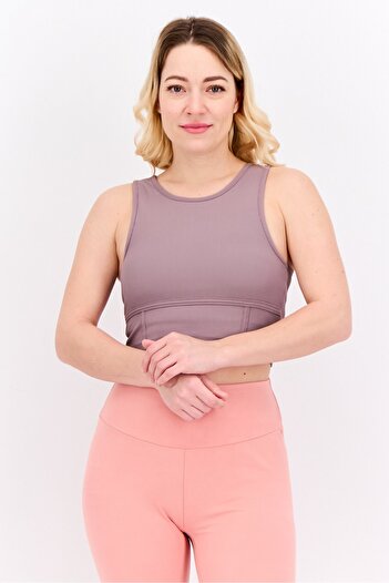 JASON WU Women Ribbed Padded Sports Bra, Purple