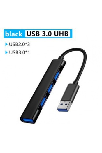 Choice black USB HUB 3.0 4 Port Multi Splitter Adapter OTG USB for Macbook Pro 13 15 Air M1 Pro HUAWEI Nint