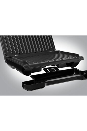 George Foreman 25041 شواية كهربائية داخلية متوسطة الحجم، 1650 وات، غير لاصقة، قابلة للتعديل، رمادية، سلك بطول 75 سم