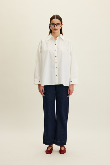 Manuka Premium Ecru Shirt - Wide Cut