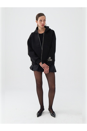 Nocturne Zippered Kangaroo Pocket Sweatshirt