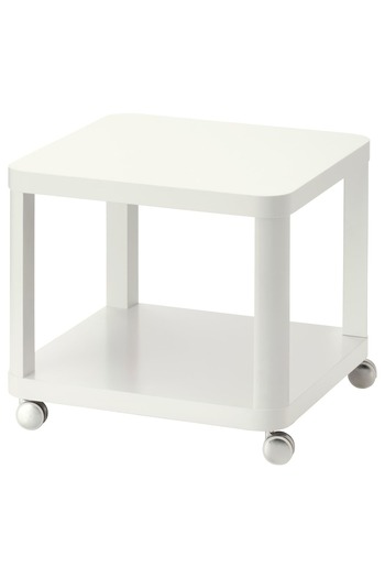 erorex Side table on castors, white, 50x50 cm