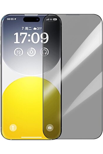Baseus Diamond Series Full-Coverage Privacy Protection Tempered Glass Screen Protector for iP 15 Pro