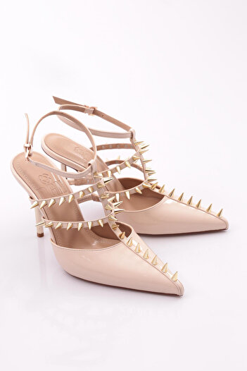 DGN Metal Spiky Heeled Evening Dress - Patent Leather 564521085