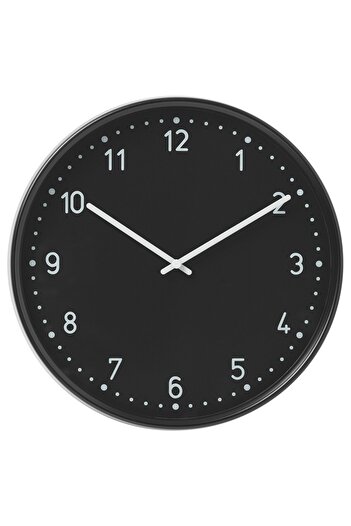 erorex Wall clock, black, 38 cm