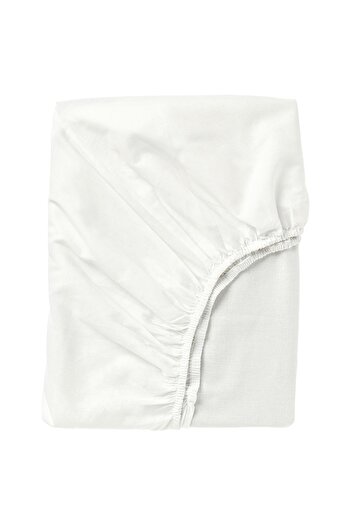 erorex Fitted sheet, white, 140x200 cm