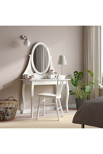 erorex Dressing table with mirror, white, 100x50 cm