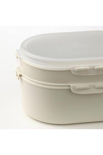 erorex Stackable lunch box for dry food, light grey-beige