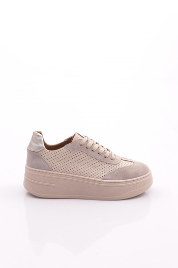 DGN Women's Lace-Up Sneaker Shoes Ecru 587132678