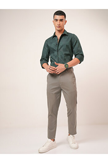 Highlander By Styli Mid Rise Slim Fit Chino Trousers