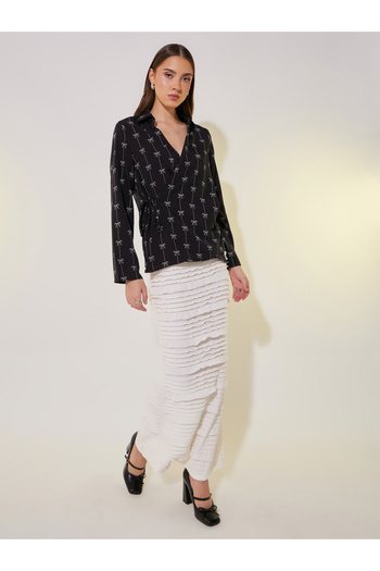 Take Two By Styli Texture Mermaid Fit Maxi Skirt