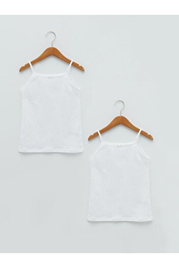 LC Waikiki Square Collar Basic Strap Girls' Singlet 2-Piece (S2)