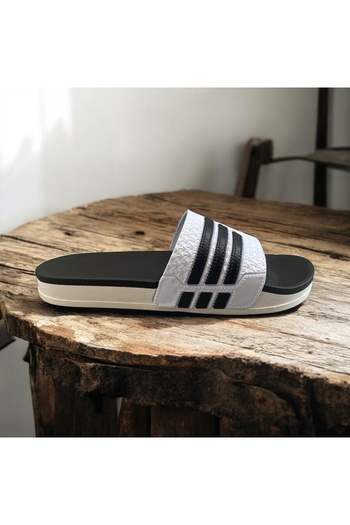 wonent Non-Slip Beach Daily Sports Black Striped Men's Slippers
