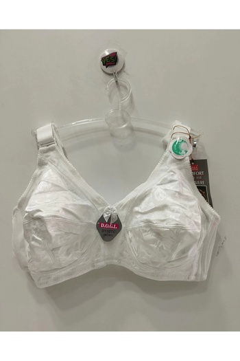 D.O.G.L. D.O.G.L Leaf Pattern Without Underwire Recovery White Bra