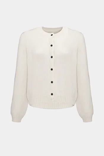 Açelya Okcu Premium Crew Neck Wool Blended Women's Knitwear Cardigan