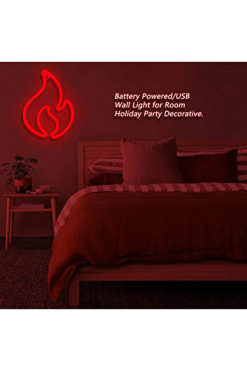 COOYA LED Flame Neon sign,  high brightness, saturated and pure, durable sturdy plastic, for Party