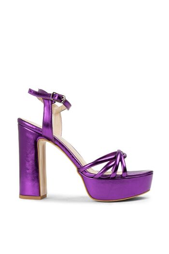 Deery Purple Platform Heeled Women's Evening Dress Shoes