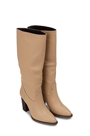 Deery Genuine Leather Mink Color Women's Boots
