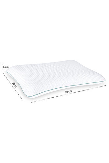 VİSCOTEX Visco Ortopedik Bebek Yastığı, Yedek Kılıflı, 50x32x6 Cm, Beyaz-gri