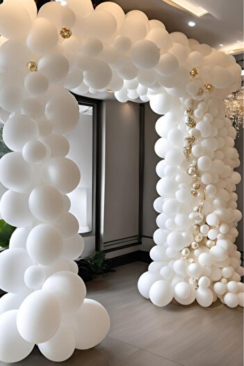 BeySüS 12Th White Matte Balloon 20 Pieces