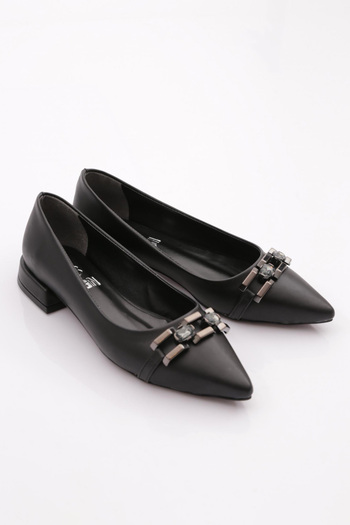 DGN Women's Black Ballerinas - 2823 Model