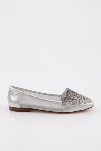 DGN Silver Plated Women's Ballerinas - Flat Toe 11210102621