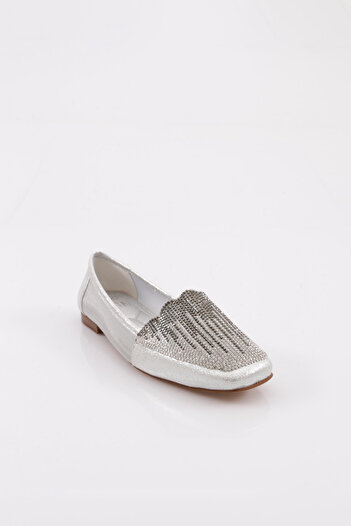 DGN Silver Plated Women's Ballerinas - Flat Toe 11210102621