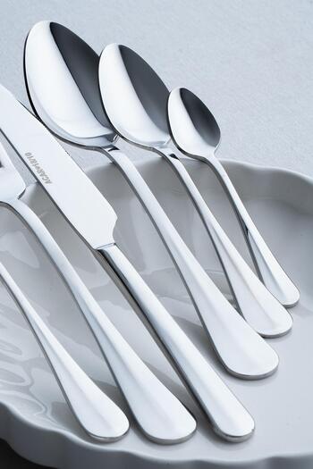 ACAR Perlie 72 Piece Silver Cutlery Set for 12 People