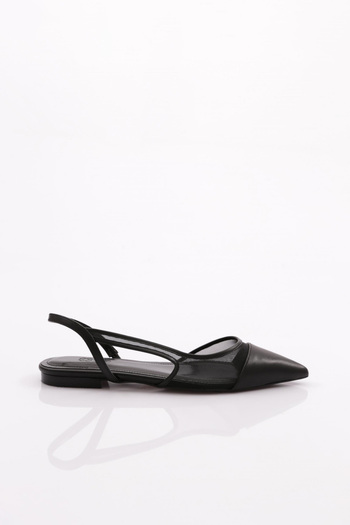 DGN Black Ballerinas - Women's Back Tie 92221085