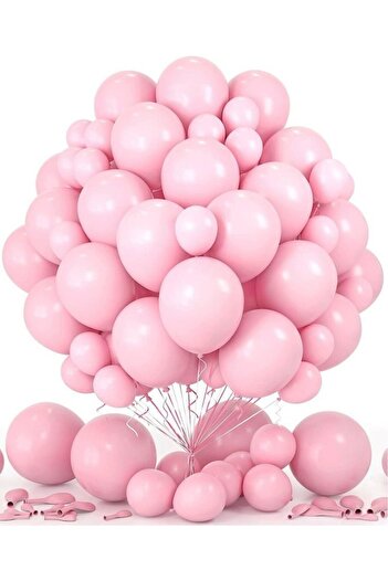 BeySüS Pembe Makaron Balon 20 Adet 12inç
