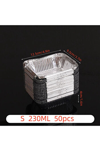 Choice Silvery-S 50pcs disposable aluminium foil, various sizes, tin pans are perfect for cooking, heating,