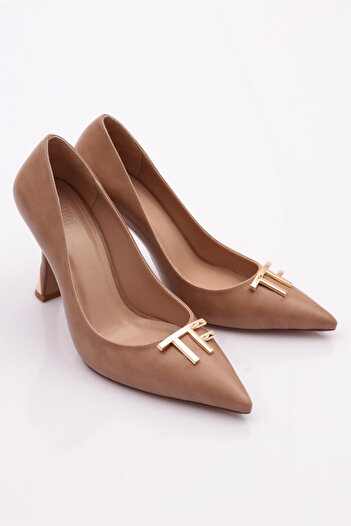 DGN 9005 Model Tan Women's Heeled Shoes