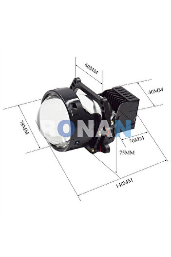 Choice LHD RONAN 3.0inch 45W Bi Led Two Reflector Lenses Car Headlight 2000LM 5500K For Hella 3R G5 Hi Lo B