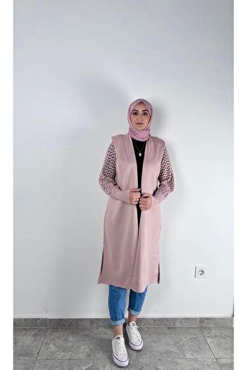 SOFT Shoulder Pad looking sleeves Lace-Like Knit cardigan