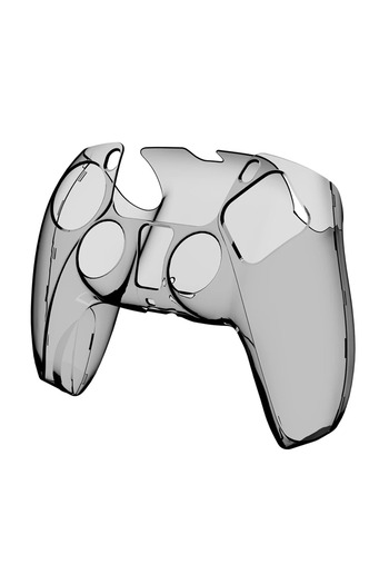 ALLOYSEED Transparent Black For PS5 DualSense Controller Clear PC Cover Ultra Slim Transparent Protector Case