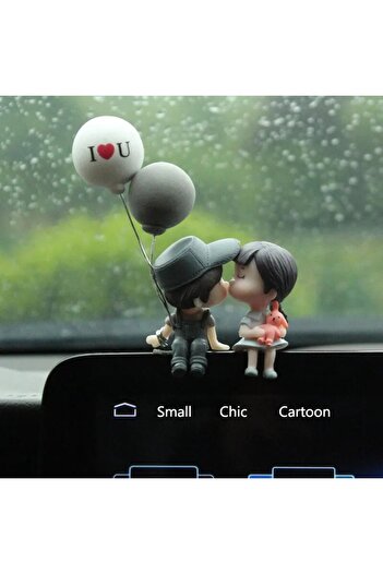 Choice Grey Couple Cute Ornaments Couple Action Figurines Balloons For Car Dashboard Decoration