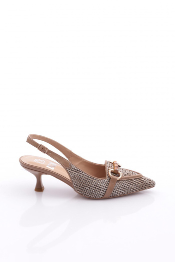 DGN Women's Accessory Pointed Toe Heeled Shoes Mink Wicker 6961535
