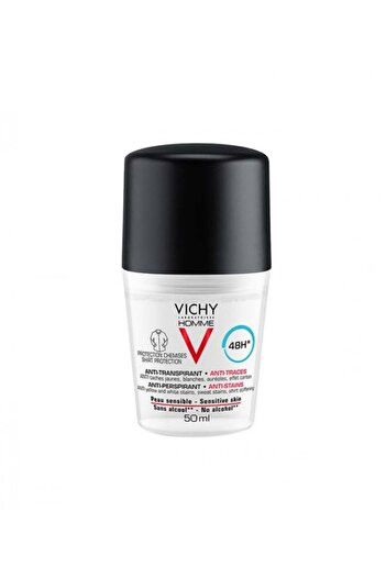Vichy Vichy Homme Anti-Perspirant Deodorant, Stain Resistant Roll-On