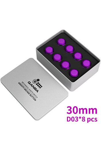 Choice Clear Violet D03 Qanba Gravity KS Mechanical Shafts Silent Pushbutton 24mm/30mm Arcade Button Snap-i