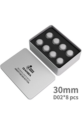 Choice Clear White D02 Qanba Gravity KS Mechanical Shafts Silent Pushbutton 24mm/30mm Arcade Button Snap-in