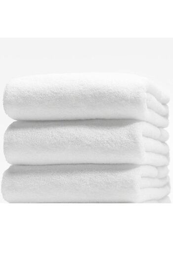 S&R 3 Pieces 90X150 cm Luxury White Hotel Bath Towel 650 Grams 100% Cotton