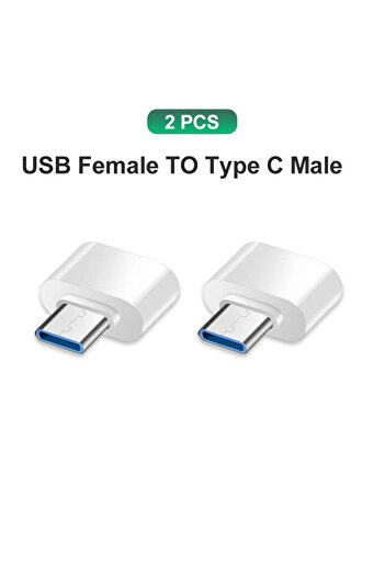 Choice 2PCS White NNBILI Type C to USB Adapter 3.0 USB-C 3.1Male OTG A Female Data Connector For MacBook Pr